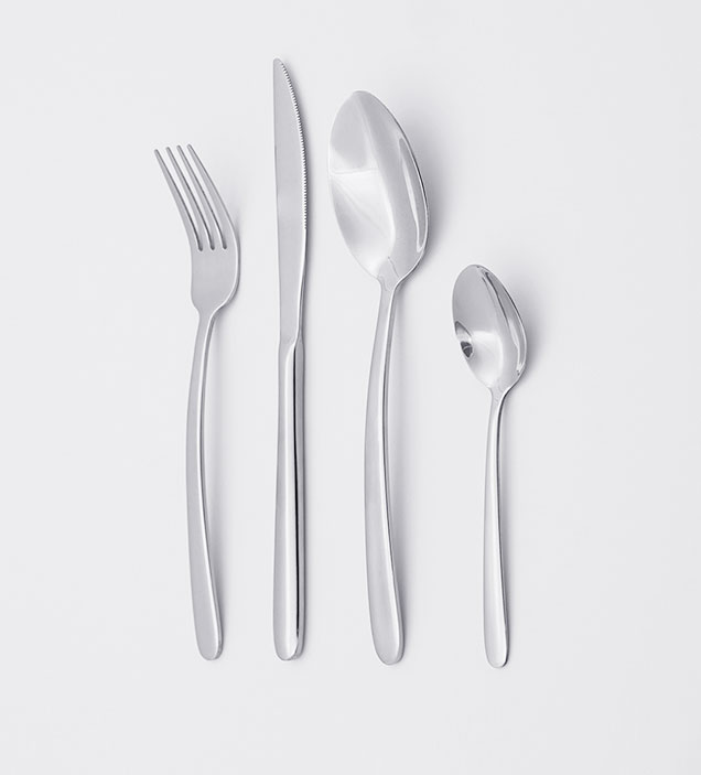 QZQ Simple Design Cutlery Set Wholesale Stainless Steel Silverware Food Grade Flatware Set for Restaurant Hotel Amazon