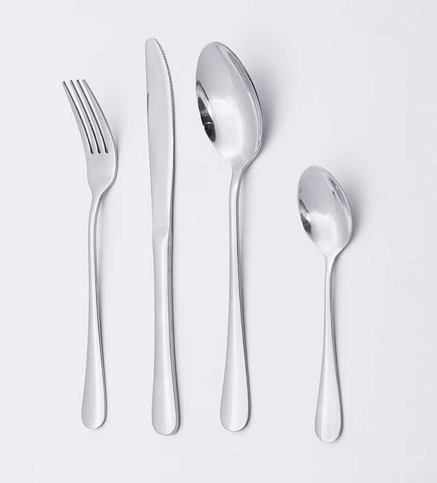 QZQ Wholesale Titanium Restaurant Fork Knife and Spoon for Event Stainless Steel Cutlery Set