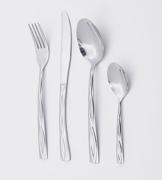 QZQ Wholesale Exquisite Handle Stainless Steel Cutlery Set Exquisite Wedding Silverware Flatware for Restaurant Hotel