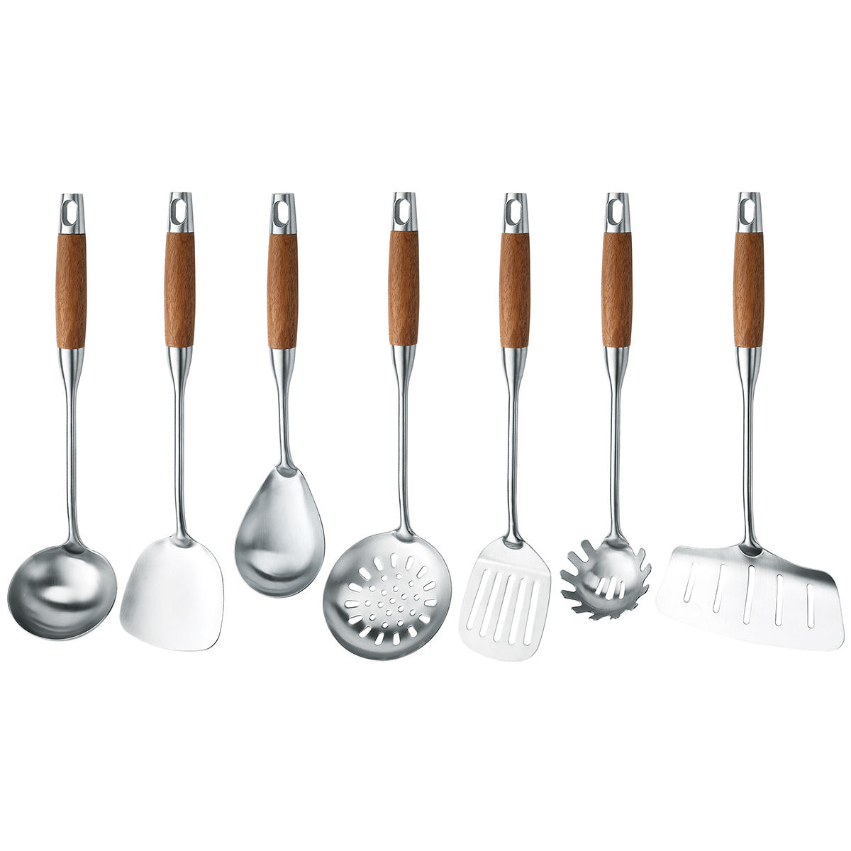 Stainless Steel 304 Wooden Handle Kitchenware Tools Utensils Set